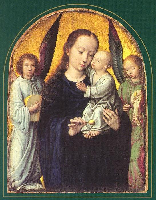DAVID, Gerard Mary and Child with two Angels Making Music dsf oil painting image